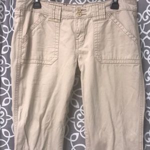 Boot cut khaki pants